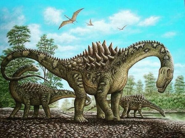 Agustinia dinosaur with others dinos